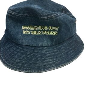Embroidered Denim Bucket Hat